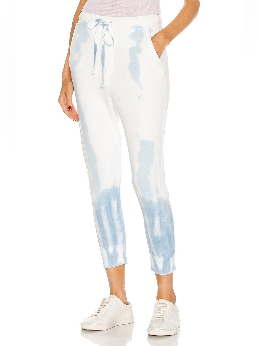 New! Nili Lotan  Nolan Sky Light Blue and White Tie-Dye Relaxed Joggers 🩵 Small